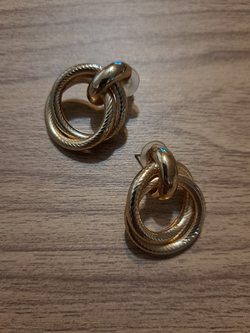 Gold-Tone Interlinked Knot Drop Earrings - Women Jewelry
